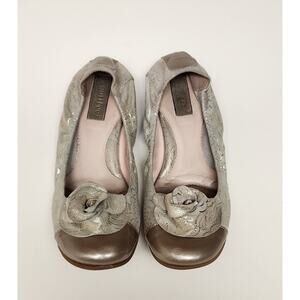 Beautifeel Ivana Floral Metallic Gold Ballet Flats Size US 7/38